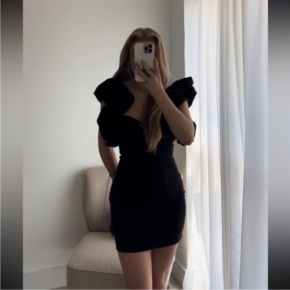 ZARA VOLUMINOUS SHORT DRESS - Picture 5 of 9